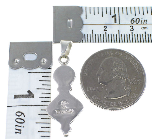 Jet Mother Of Pearl And Silver Pendant YX76605